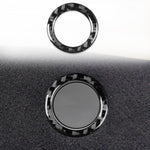 For Tesla Model 3 2023- Carbon Fiber Car Trunk Button Frame Decorative Sticker, Car Trunk Button Frame