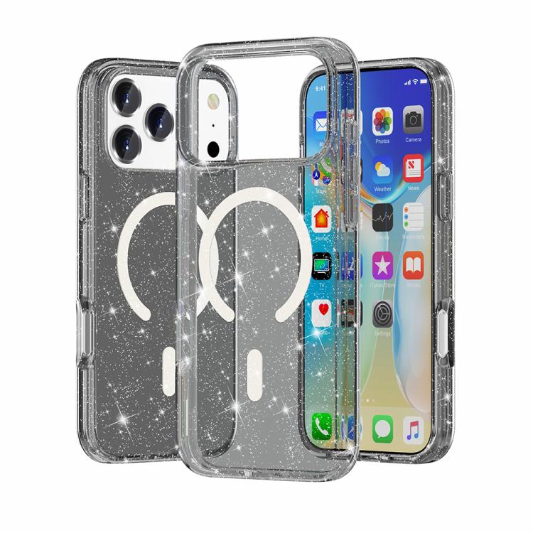 Ốp lưng điện thoại nam châm MagSafe bột kim tuyến phong cách Terminator, dành cho iPhone 17 Pro Max, dành cho iPhone 17 Pro, dành cho iPhone 17, dành cho iPhone Air