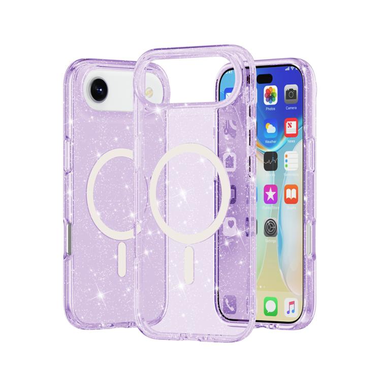 Ốp lưng điện thoại nam châm MagSafe bột kim tuyến phong cách Terminator, dành cho iPhone 17 Pro Max, dành cho iPhone 17 Pro, dành cho iPhone 17, dành cho iPhone Air