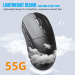 Chuột chơi game nhẹ HXSJ T68 ba chế độ có dây và không dây 2.4G BT5.1, T68