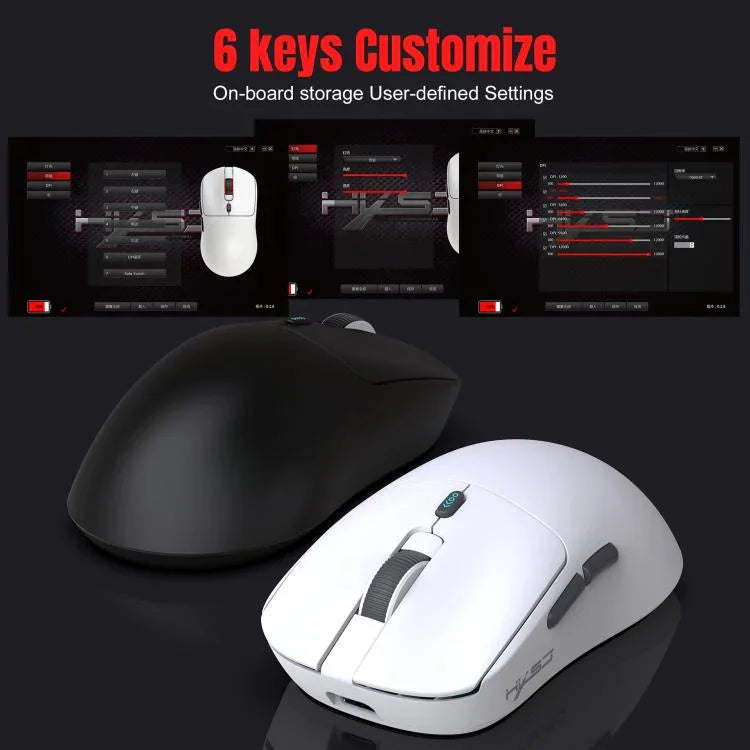 Chuột chơi game nhẹ HXSJ T68 ba chế độ có dây và không dây 2.4G BT5.1, T68