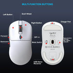 Chuột chơi game nhẹ HXSJ T68 ba chế độ có dây và không dây 2.4G BT5.1, T68