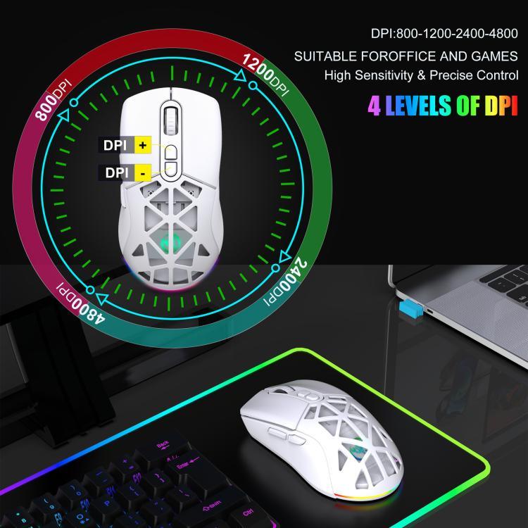 Chuột không dây có thể sạc lại HXSJ T26 hai chế độ 2.4G BT5.1, T26