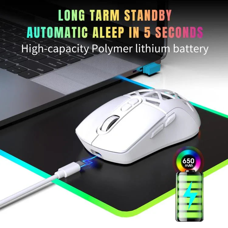 Chuột không dây có thể sạc lại HXSJ T26 hai chế độ 2.4G BT5.1, T26