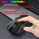 Chuột RGB có dây và không dây HXSJ T66 ba chế độ 2.4G BT5.3 có thể sạc lại, T66