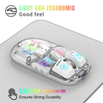 Chuột không dây RGB trong suốt HXSJ T200 hai chế độ 2.4G BT5.0, T200