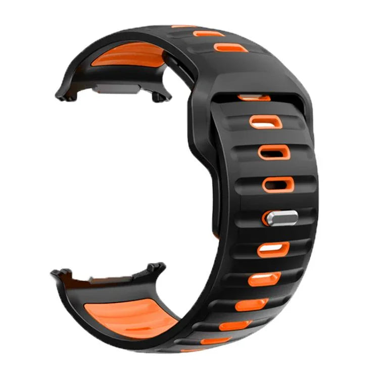 Dây đồng hồ silicone hai màu sọc, dành cho Samsung Galaxy Watch Ultra 47mm / Ultra 2025