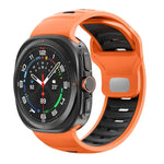 Dây đồng hồ silicone hai màu sọc, dành cho Samsung Galaxy Watch Ultra 47mm / Ultra 2025