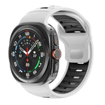 Dây đồng hồ silicone hai màu sọc, dành cho Samsung Galaxy Watch Ultra 47mm / Ultra 2025