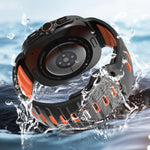Dây đồng hồ silicone hai màu sọc, dành cho Samsung Galaxy Watch Ultra 47mm / Ultra 2025