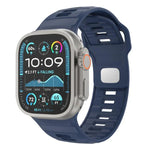 Dây đồng hồ silicone khóa ngược caro, dành cho Apple Watch 46mm / 49mm / 45mm / 44mm