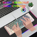 Bàn phím màng có dây HXSJ V400 phối màu RGB đèn nền 63 phím, chiều dài cáp: 1,7m, V400 Be + Xám, V400 Xám + Be, V400 Be + Xám + Cam, V400 Xám + Be + Cam
