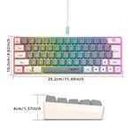 Bàn phím màng có dây HXSJ V400 phối màu RGB đèn nền 63 phím, chiều dài cáp: 1,7m, V400 Be + Xám, V400 Xám + Be, V400 Be + Xám + Cam, V400 Xám + Be + Cam