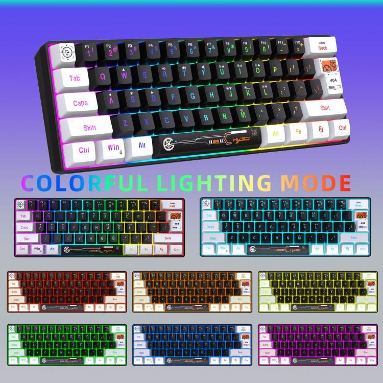 Bàn phím màng có dây HXSJ V700WB RGB đèn nền 61 phím, chiều dài cáp: 1,7m, V700WB