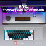 Bàn phím màng có dây HXSJ V700WB RGB đèn nền 61 phím, chiều dài cáp: 1,7m, V700WB