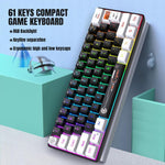 Bàn phím màng có dây HXSJ V700WB RGB đèn nền 61 phím, chiều dài cáp: 1,7m, V700WB