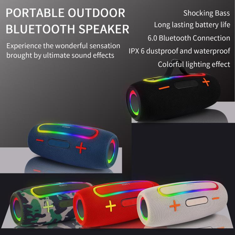 Loa không dây RGB ngoài trời PRO9 20W chống nước IPX6, loa thanh stereo kèm loa siêu trầm