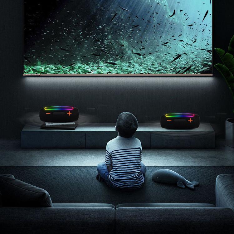 Loa không dây RGB ngoài trời PRO9 20W chống nước IPX6, loa thanh stereo kèm loa siêu trầm