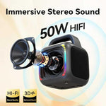 Loa Bluetooth RGB di động MS6K cho karaoke ngoài trời, không mic hoặc mic đôi