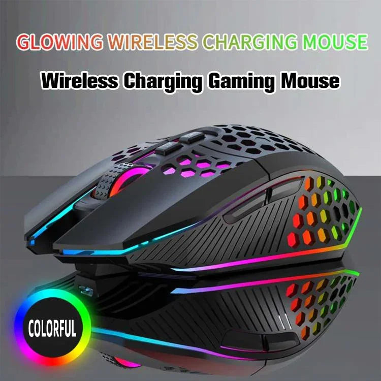 Chuột lỗ HXSJ T500 2.4G đèn nền chuột không dây sạc lại được