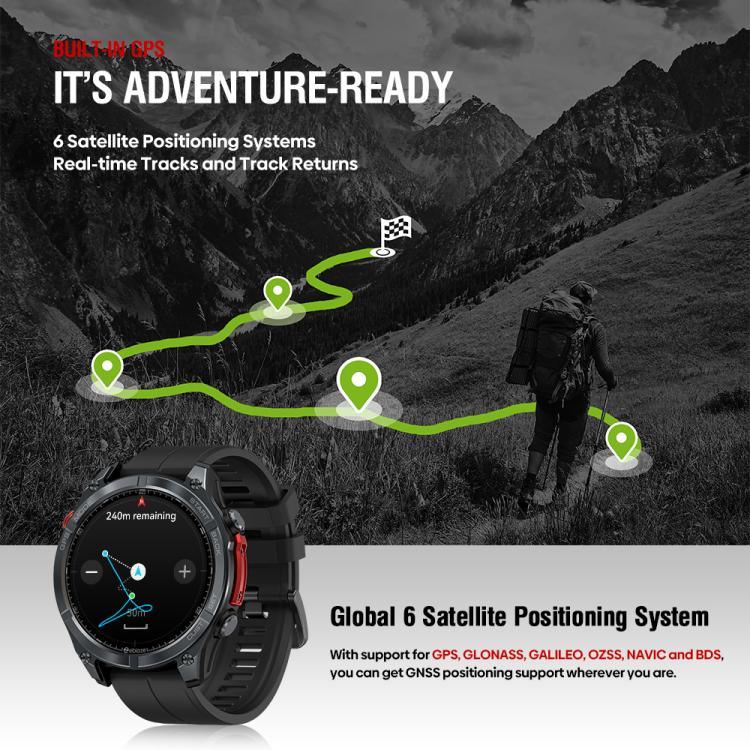 Zeblaze Stratos 4 Đồng hồ thông minh GPS ngoài trời bền bỉ Màn hình 1.43 inch Chống nước 5 ATM & IP69K