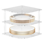 Giá đựng đĩa và bát góc 3 tầng bằng acrylic YX165, YX165