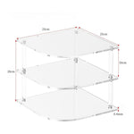 Giá đựng đĩa và bát góc 3 tầng bằng acrylic YX165, YX165