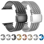 Dây đồng hồ thép không gỉ lưới nam châm, dành cho Apple Watch 46mm / 49mm / 45mm / 44mm, dành cho Apple Watch 42mm / 41mm / 40mm / 38mm