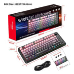 Bàn phím màng mỏng RGB không dây ba chế độ HXSJ L400 81 phím