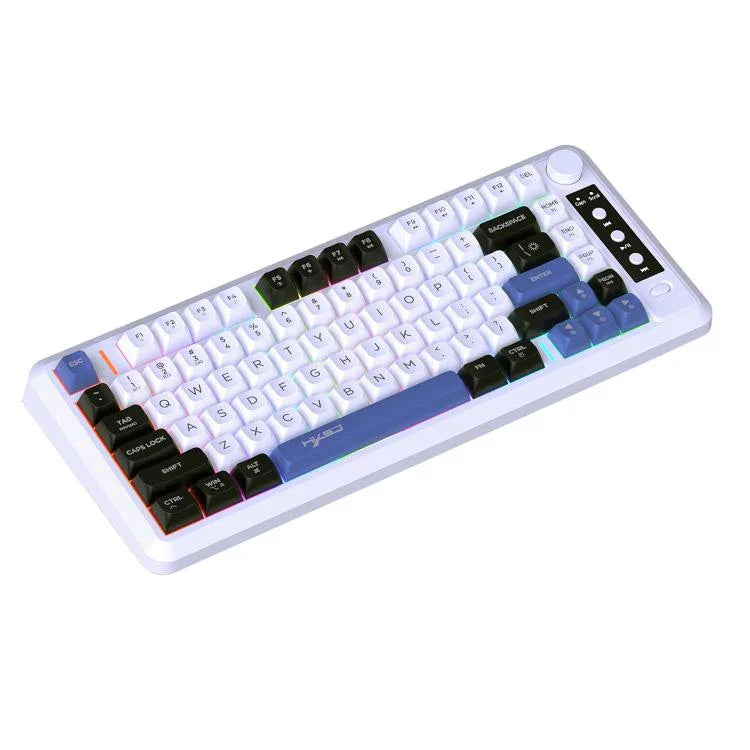 Bàn phím màng mỏng RGB không dây ba chế độ HXSJ L400 81 phím
