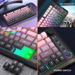 Bàn phím màng mỏng RGB không dây ba chế độ HXSJ L400 81 phím