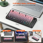 Bàn phím màng mỏng RGB không dây ba chế độ HXSJ L400 81 phím