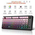 Bàn phím màng mỏng RGB không dây ba chế độ HXSJ L400 81 phím