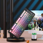Bàn phím màng mỏng RGB không dây ba chế độ HXSJ L400 81 phím