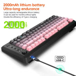 Bàn phím màng mỏng RGB không dây ba chế độ HXSJ L400 81 phím