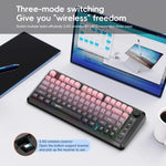 Bàn phím màng mỏng RGB không dây ba chế độ HXSJ L400 81 phím