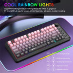 Bàn phím màng mỏng RGB không dây ba chế độ HXSJ L400 81 phím