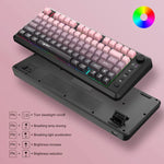 Bàn phím màng mỏng RGB không dây ba chế độ HXSJ L400 81 phím