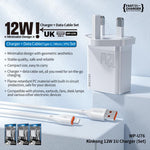 Bộ sạc WK WP-U76 Kinkong 12W USB bộ, phích cắm UK, phích cắm US, phích cắm EU