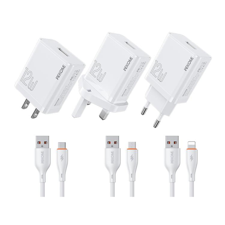 Bộ sạc WK WP-U76 Kinkong 12W USB bộ, phích cắm UK, phích cắm US, phích cắm EU