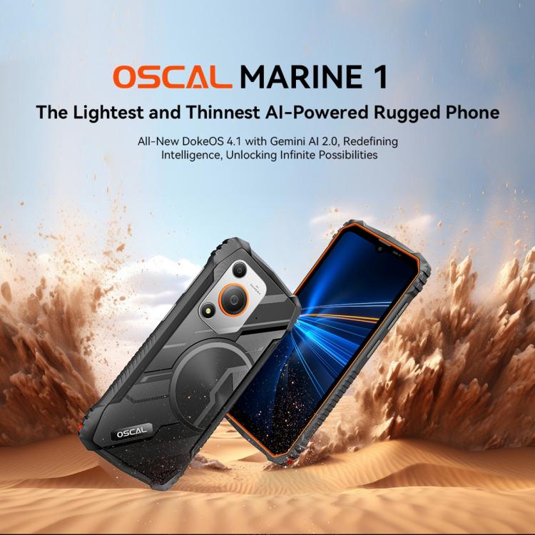 Blackview Oscal Marine 1, màn hình 6,56 inch Android 15 Unisoc UMS9230E T615 tám nhân, mạng: 4G, OTG, NFC, 4GB+128GB