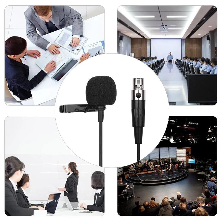 Micro lavalier kim loại, chiều dài cáp: 1.5m, đầu XLR 3 chân, đầu XLR 4 chân