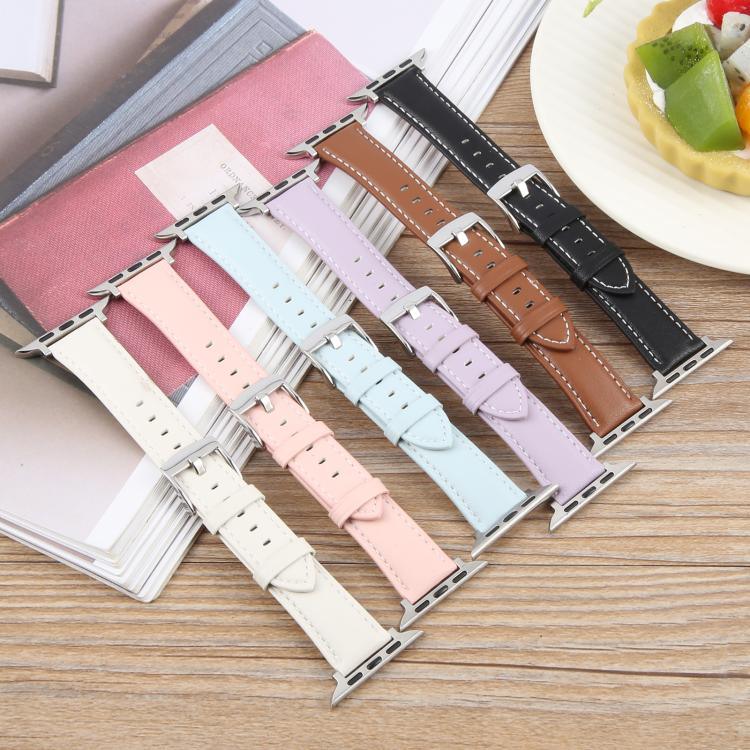 Dây đồng hồ da microfiber lụa, dành cho Apple Watch 46mm / 49mm / 45mm / 44mm, dành cho Apple Watch 42mm / 41mm / 40mm / 38mm