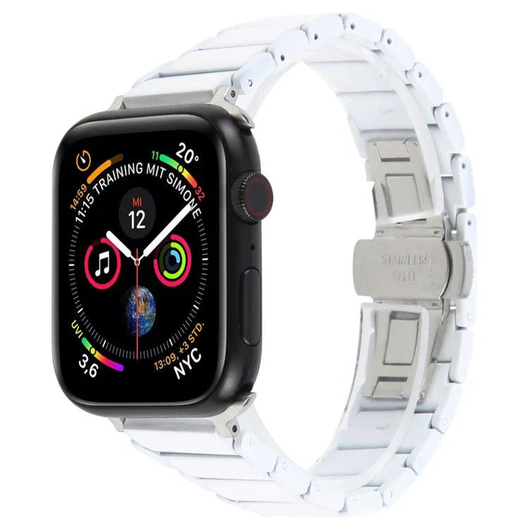 Dây đồng hồ thép gốm ba hạt 18mm, dành cho Apple Watch 46mm / 49mm / 45mm / 44mm, dành cho Apple Watch 42mm / 41mm / 40mm / 38mm
