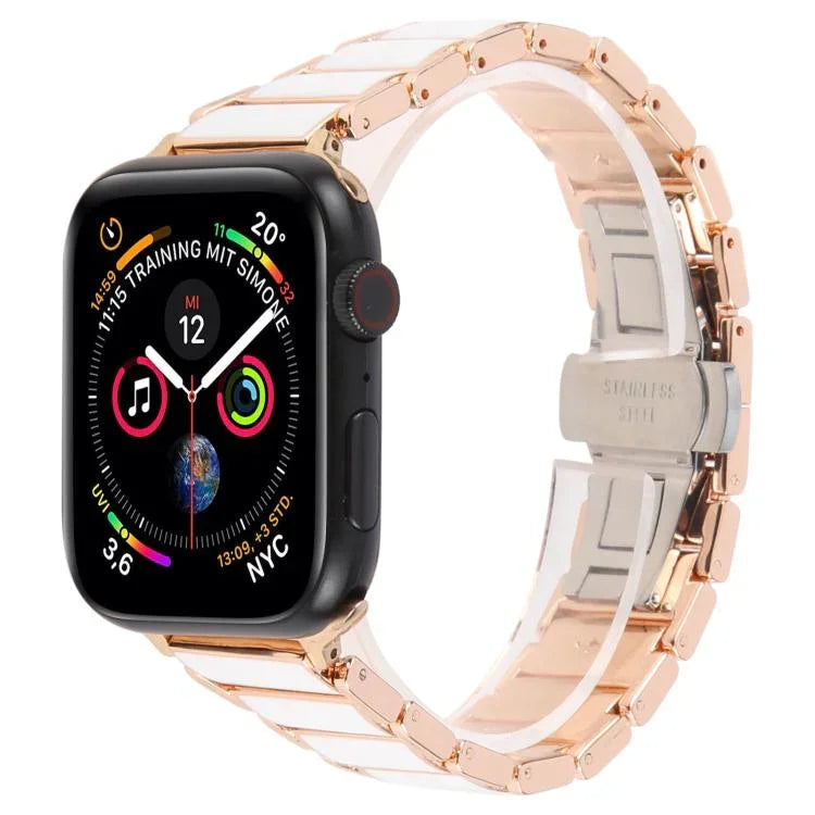 Dây đồng hồ thép gốm ba hạt 18mm, dành cho Apple Watch 46mm / 49mm / 45mm / 44mm, dành cho Apple Watch 42mm / 41mm / 40mm / 38mm