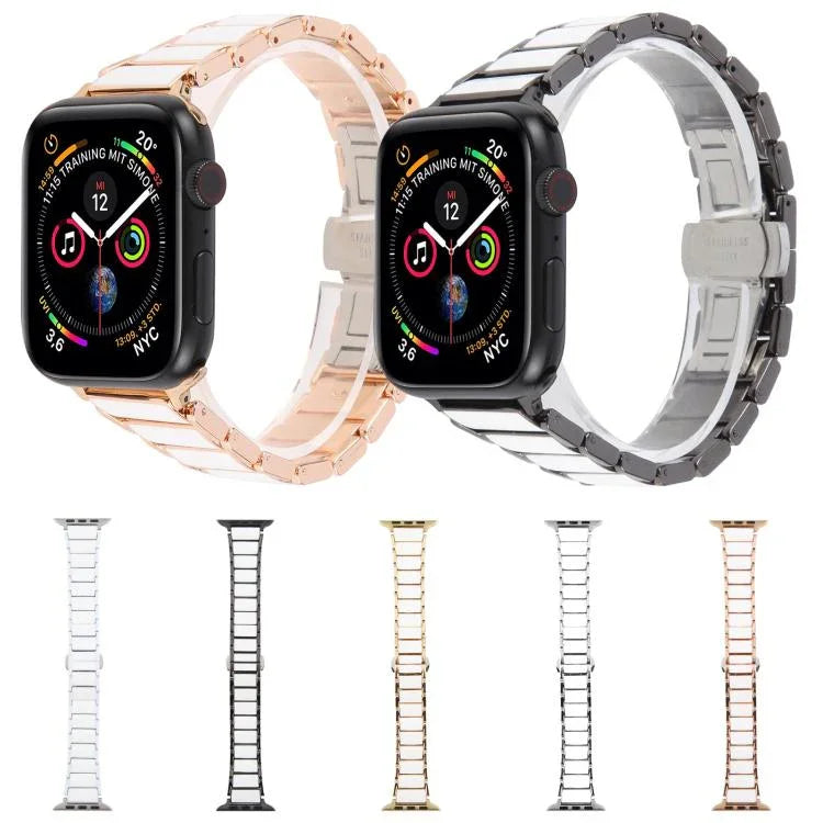 Dây đồng hồ thép gốm ba hạt 18mm, dành cho Apple Watch 46mm / 49mm / 45mm / 44mm, dành cho Apple Watch 42mm / 41mm / 40mm / 38mm
