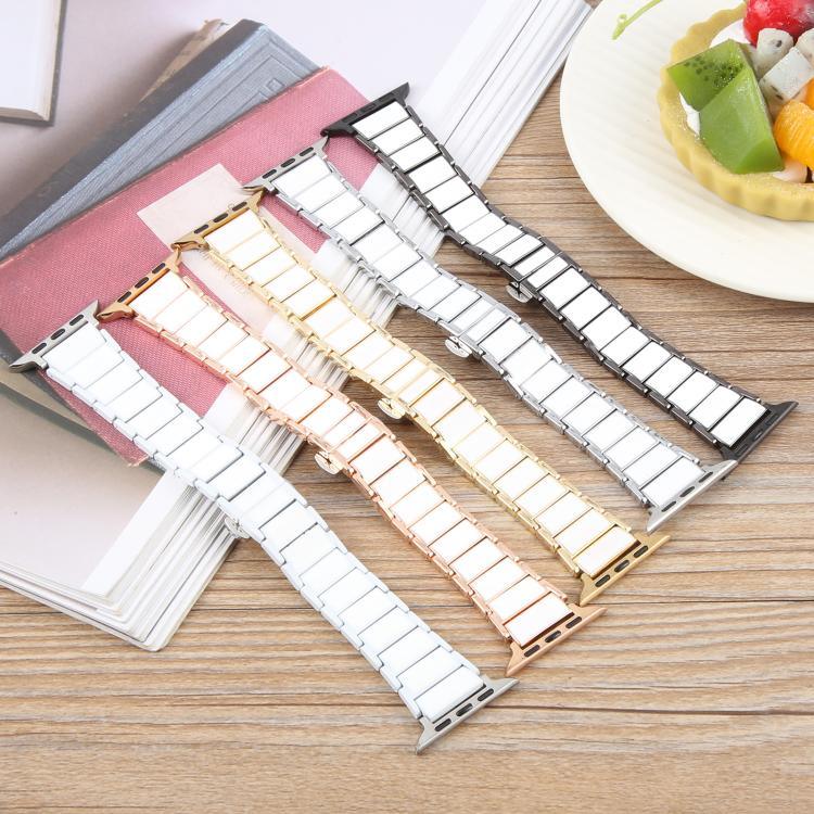 Dây đồng hồ thép gốm ba hạt 18mm, dành cho Apple Watch 46mm / 49mm / 45mm / 44mm, dành cho Apple Watch 42mm / 41mm / 40mm / 38mm