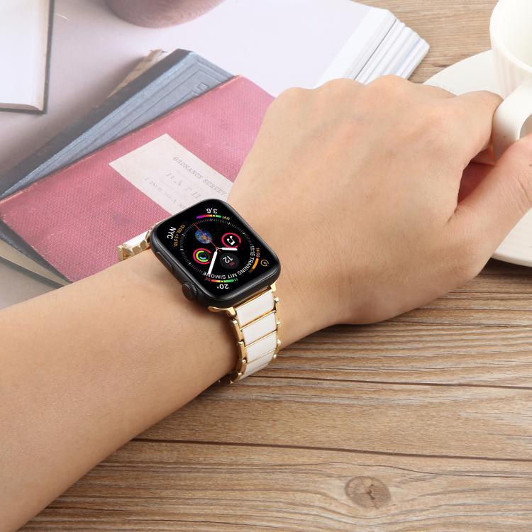 Dây đồng hồ thép gốm ba hạt 18mm, dành cho Apple Watch 46mm / 49mm / 45mm / 44mm, dành cho Apple Watch 42mm / 41mm / 40mm / 38mm