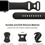 Dây đồng hồ silicone khóa bướm kèm ốp PC tích hợp kính cường lực, dành cho Apple Watch Series 44mm, dành cho Apple Watch Series 40mm, dành cho Apple Watch Series 10 / 11 46mm, dành cho Apple Watch Series 10 / 11 42mm, dành cho Apple Watch Series 45mm