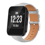 xDfind Flat Head Black Shark Fine Grain Leather Watch Band, For Garmin Fenix 8/7/6/5 22mm 20mm, For Garmin Fenix 8/7X/6X/5X 26mm 22mm, For Garmin Forerunner 220/735/735XT/230/235 20mm, For Garmin Forerunner 35/30/35j 20mm